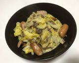 ウインナーとひき肉のオイマヨ味噌炒め作り方5写真