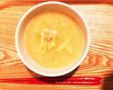 あったまる♡キャベツの酒粕味噌汁作り方3写真