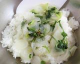 大豆入り　菜飯　～春の七草ごはん作り方5写真