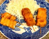 簡単☆ネギの肉巻き串カツ作り方6写真
