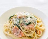 【スモークサーモンとほうれん草のパスタ】作り方6写真