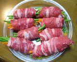 牛バラ肉の簡単野菜ロール煮込み❤作り方3写真