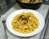 しらすとワカメで梅昆布茶の和風パスタ作り方10写真