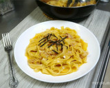 しらすとワカメで梅昆布茶の和風パスタ作り方10写真