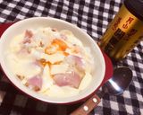 即席飯!開運きのこ茶入りカルボナーラ丼作り方4写真