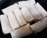鶏ひき肉とチーズ、大葉の春巻き作り方3写真