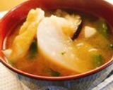 白カブと油揚げの味噌汁作り方35写真