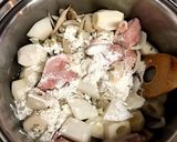 豆乳味噌仕立ての和風根菜シチュー作り方3写真