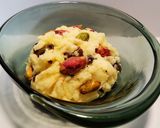 ポテトサラダ　生きくらげ佃煮と赤いピスタチオ作り方5写真