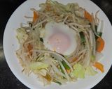 レンジde巣籠り半熟卵のシャキシャキ野菜味噌だれ作り方5写真