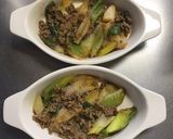 簡単♪長ねぎとひき肉の味噌チーズ焼き♡作り方4写真