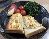 忙しい朝にぴったり 簡単オープンサンド♪作り方3写真