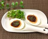 ゆで卵de簡単おつまみ☘️デミグラチーズ作り方2写真