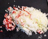 ほぼ玉ねぎとカニカマ皮なし焼売作り方1写真