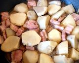 里芋とベーコンの煮物作り方4写真