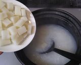 餅入り卵粥作り方4写真