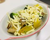 鶏モモ野菜のガーリックチーズ焼き作り方5写真