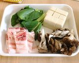 レンジで簡単　豆乳キムチチゲ作り方1写真