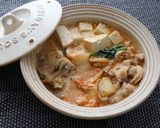 レンジで簡単　豆乳キムチチゲ作り方3写真