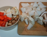 いりこ出しが効いた✨根菜の煮しめ作り方1写真