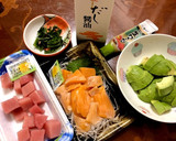 切り落としの刺身とアボカドで 簡単海鮮丼作り方1写真
