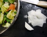 簡単！うどん☆野菜たっぷりあごダシ風味作り方1写真