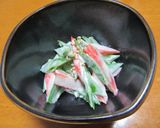 絹さやとカニカマのワサマヨ和え作り方8写真