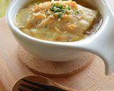 モッチリお麩入り♪オニオングラタンスープ作り方5写真