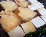 レンチンde簡単【玉子巾着と豆腐の煮物】作り方9写真