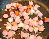 ♡子供が大好きなウインナーと卵の焼き飯♡作り方1写真