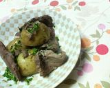 ✿新じゃがと❀牛肉の✿アンチョビ炒め作り方6写真