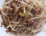 焼き肉のたれで！もやしと合い挽き肉炒め作り方3写真