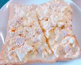 朝ごはん！魚肉ソーセージ入り卵トースト作り方3写真