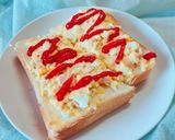 朝ごはん！魚肉ソーセージ入り卵トースト作り方4写真