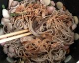 鴨肉と日本そばのチャンプル作り方7写真
