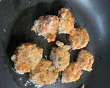 さつまいもと肉団子の照り炒め作り方6写真