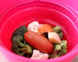 ウインナーと野菜のチーズ餅フォンデュ風作り方2写真