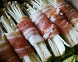 土鍋でチンするえのきの肉巻き作り方2写真
