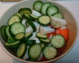 三色野菜の塩サラダ作り方2写真