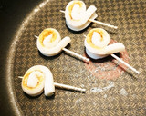 お弁当の一品に、竹輪のくるくるマヨ焼き作り方5写真