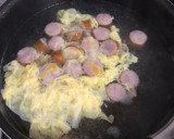 ウインナーとふわふわたまごの春雨スープ♡作り方3写真