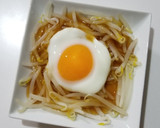簡単★もやしと温泉卵の和風あんかけ作り方5写真