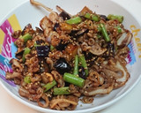 豚軟骨と茄子といんげんの胡麻醤油炒め作り方6写真