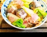 鯖ベーコン白菜ペペロンチーノ白滝作り方15写真