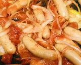 ソーセージたっぷりのトマトソースパスタ作り方3写真