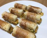 腸まで届く卵と餅の豚肉巻き豆苗あんかけ作り方6写真