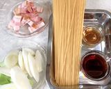 ランチに★長ねぎとベーコンの和風パスタ作り方1写真