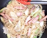 ランチに★長ねぎとベーコンの和風パスタ作り方5写真