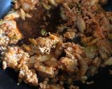 キムチ使い切り♪簡単飯 鶏キムチーズ丼作り方6写真