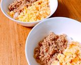 鶏胸肉で簡単そぼろ丼！お弁当にも♪作り方4写真